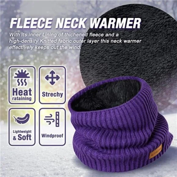 Unisex Winter Neck Gaiters & Ski Mask Winter Fleece Neck Warmer Face Windproof